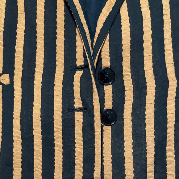 Striped Black and Orange Blazer - Picture 3 of 14